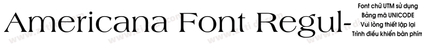 Americana Font Regul字体转换